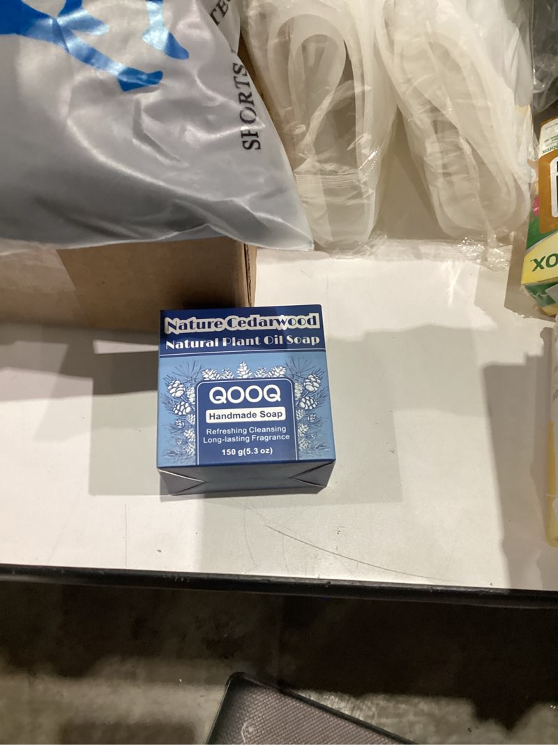 Condition photo showing New/Like New for QOOQ Essential Oil Infused: The Perfect Natural Bar Soap for Men - Handcrafted for 12-Hour Deodorization - Smell Fresh, Distinctive, and Refined - Safe for Sensitive Skin Cedar
