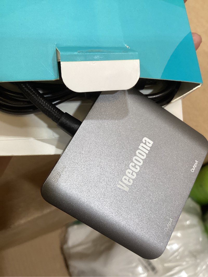 Condition photo showing New/Like New for displayport to dual hdmi adapter 1 in 2 out | 4k60hz, dp source to hdmi splitter extended display port splitter for dual monitors, for desktop,laptop,nvidia, amd graphics card - macos not support mst dp to dual hdmi 4k