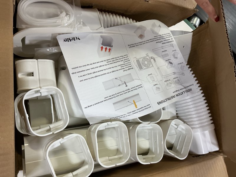 Condition photo showing Good Condition for yoleshy 3" w 16ft mini split line set cover pvc mini split cover kit easy installation decorative line set kit for heat pump & units air conditioners 3 inch w 16ft l