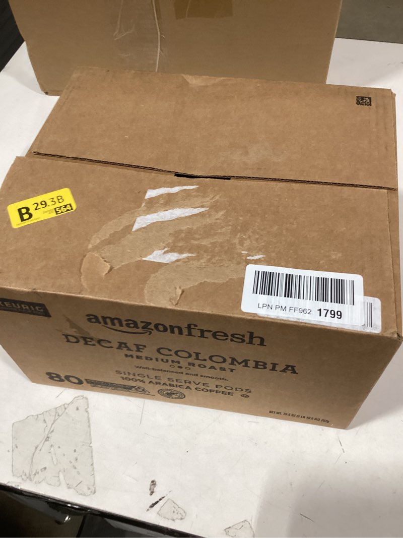 Condition photo showing New/Like New for AmazonFresh 80 Ct. K-Cups, Decaf Colombia Medium Roast, Keurig K-Cup Brewer Compatible Decaf Colombia, Medium Roast 80 Count (Pack of 1)