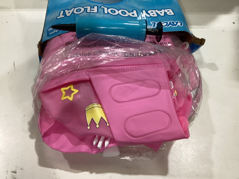 Condition photo showing Good Condition for laycol baby pool float with canopy upf50+, 5 point safety buckle no flip over, inflatable toddler floaties infant pool floats with double air chambers, baby beach essentials/traval for 3-36m large unicorn