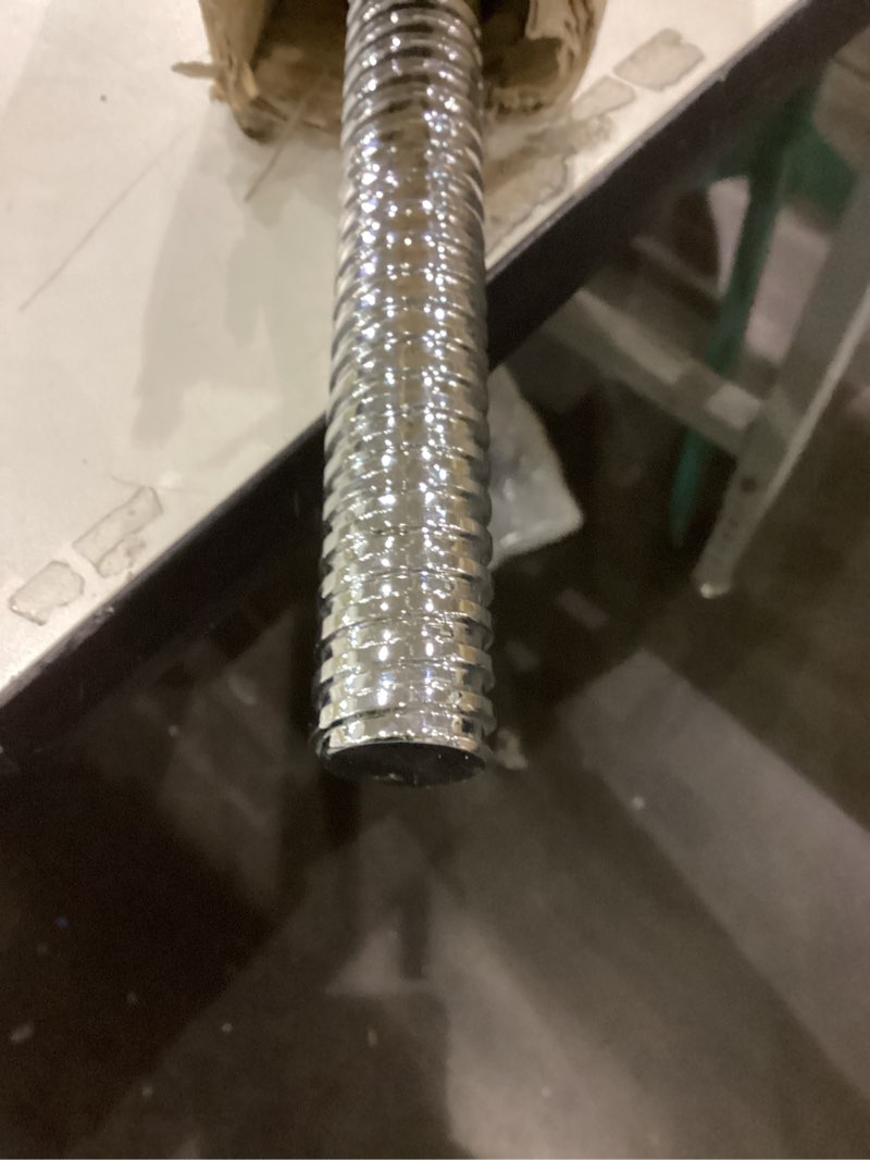 Condition photo showing As Is for Yes4All Standard Straight Barbell 60" & EZ Curl Bar 47", Capacity 200 to 480 LB, Weight Bar 1" to 2" Diameter - Star Lock Collars, Rubber Ring, Barbell Spins Included for Deadlifts & Squats C. 1" Curl Bar - Chrome B. Curl Bar 1"