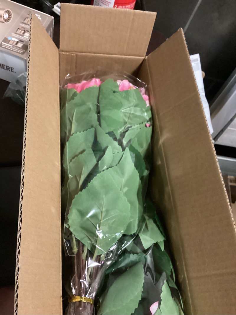 Condition photo showing New/Like New for vierena 8 bundles artificial dahlia flowers for outdoors spring summer decor, no fade silk flower faux dahlias plant arrangement for home garden balcony farmhouse?pink? 8 pink