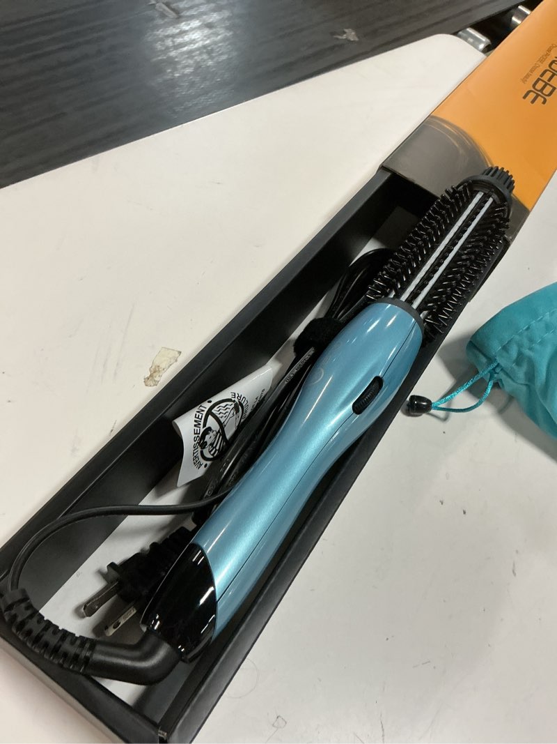 Condition photo showing Good Condition for phoebe curling iron brush anti-scald bristles instant heat up dual voltage ceramic tourmaline ionic hair curling wand for all hair types (1 inch)