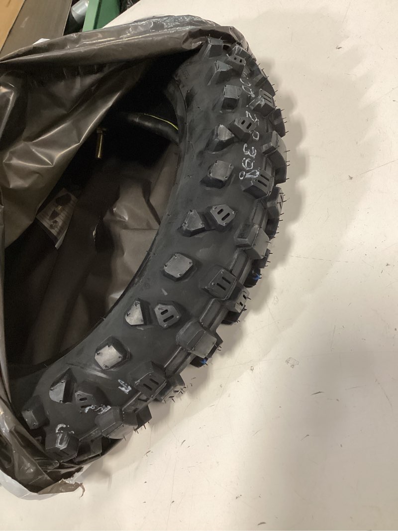 Condition photo showing Good Condition for 3.00-12 80/100-12 Rear Tire with Inner Tube Set for KLX110 DRZ110 CRF70 CRF110F RM65 KX65 PW80 TTR90 TTR110 KX65 CRF SSR KX110 JR80 RM65 YZ85 YZ Atomik SDG Baja 90cc 110cc 125cc Mini Off-road Bike