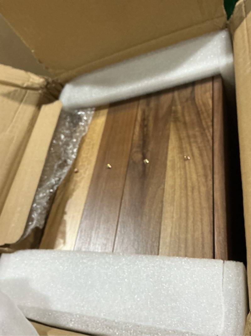 Condition photo showing Good Condition for GENUINED Black Walnut Wooden Jewelry Box, Gifts for Women, Large High End Wood Jewelry Organizer, Vintage Style for Watch Necklace Ring Earring Storage(4 Layer)