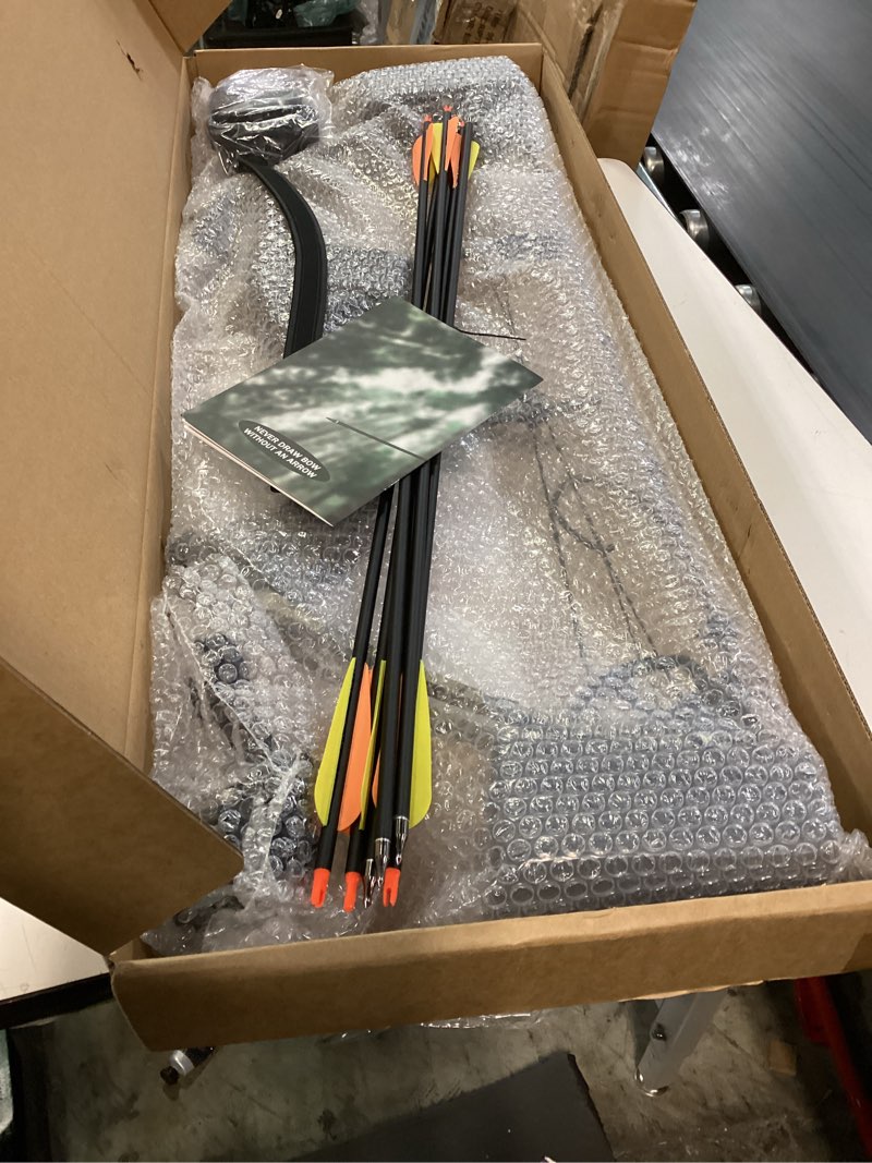 Condition photo showing Good Condition for Lanneret Compound Bow and Archery Sets - Right Hand Archery Compound Bows 0-70 lbs Draw Weight Adjustable for Adults and Beginners?Hunting Bow Kit for Beginner Black-Lefthanded
