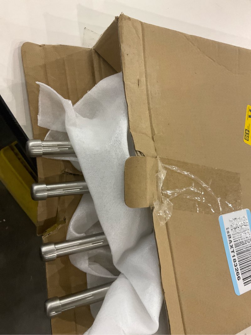 Condition photo showing Good Condition for NearMoon Swivel Towel Rack, 13.8" Thicken 304 Stainless Steel 4-Arm Towel Bar, Space Saving Wall Mounted Towel Holder with Hook, Rustproof Swing Out Towel Hanger for Bathroom, Kitchen (Brushed Nickel) Brushed Nickel 13.8 Inch