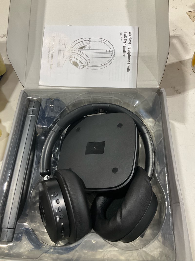 Condition photo showing Good Condition for wireless headphones for tv watching, tv headphones wireless for seniors with 3 audio modes, headphone for tv with transmitter charging base, no delay over ear headset, gifts for parents/elderly black