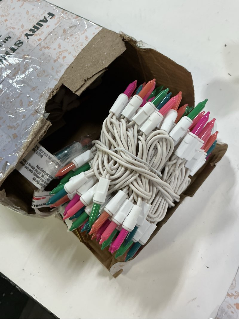 Condition photo showing Good Condition for ljlnion 3 sets easter string lights, 150 count 30 ft each white wire mini pastel fairy lights, 120v ul certified connectable xmas lights for garden patio holiday party outdoor decoration, multicolor pastel 3 pack