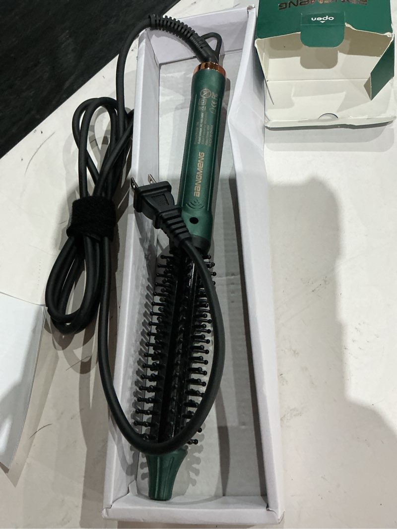 Condition photo showing As Is for 3/4 inch barrel thermal round brush, volume heat styling brush for men and women medium thin curly straight hair, heated curling iron,12 temperature setting (1.35 inch with bristles) 0.75 inch barrel