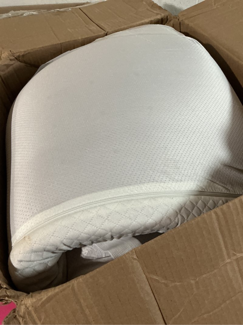 Condition photo showing As Is for sinweek 2 inch gel memory foam mattress topper twin size, ventilated high density pad for back pain, bed topper with removable soft cover, certipur-us certified twin 2 inch (white cover)