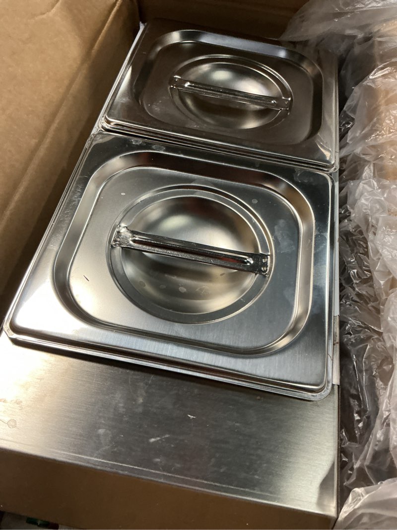 Condition photo showing As Is for dyna-living chocolate melting pot 2-tanks commercial chocolate tempering machine chocolate tempering pot 1000w electric chocolate melter pot chocolate warmer for milk coffee cheese