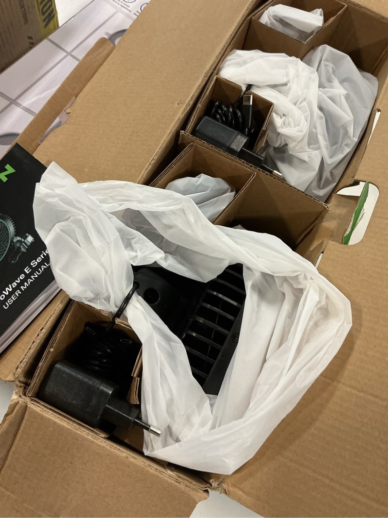 Condition photo showing Good Condition for VIVOSUN AeroWave E6 Gen2, Grow Tent Clip Fan 6”, EC Motor, Smart Control, Powerful Oscillating Fan, Local Timer, Weatherproof IP54, for Hydroponics Circulation Cooling, Black 2 Black