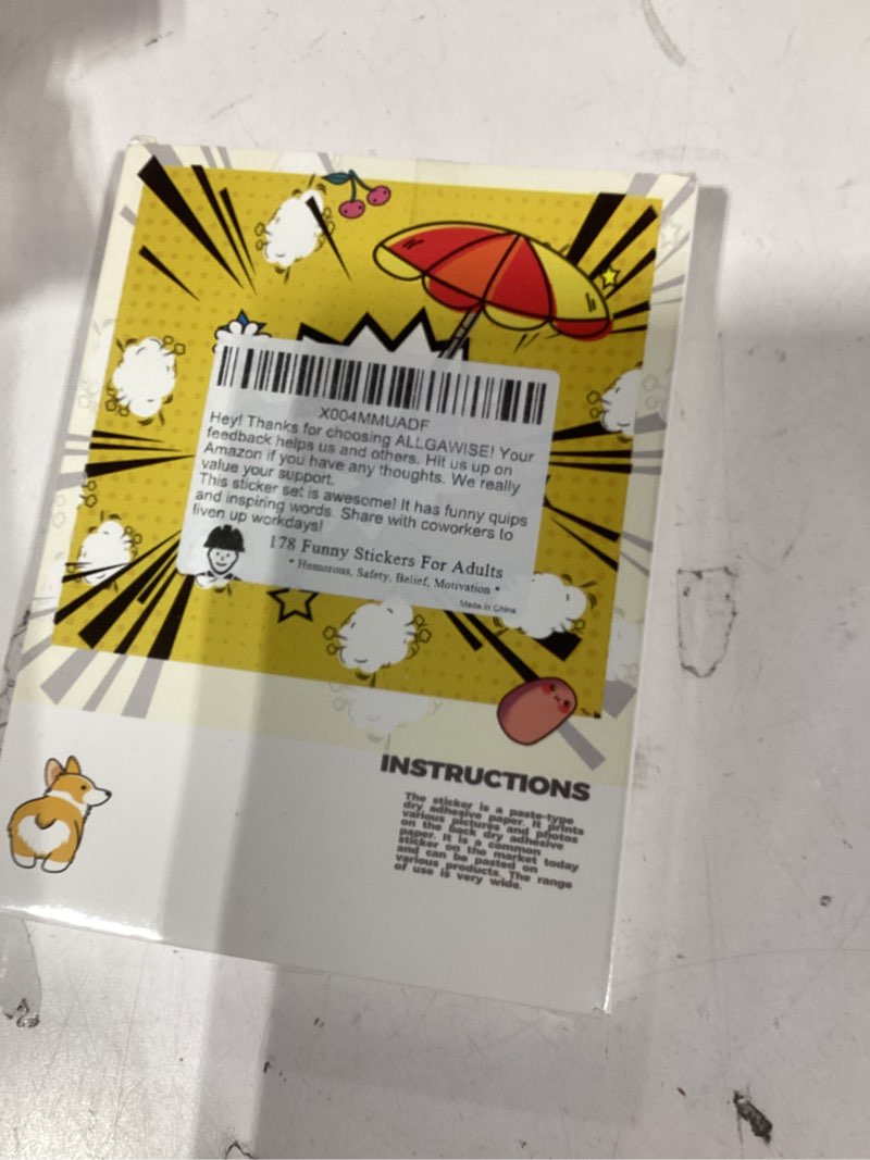 Condition photo showing New/Like New for 178 PCS Non-Duplicated Funny Hard Hat Stickers for Adults - Ideal for Electricians, Mechanics and Blue Collar Workers, Hilarious for Tool Box, Helmet, Water Bottle, Laptop, Car, Waterproof