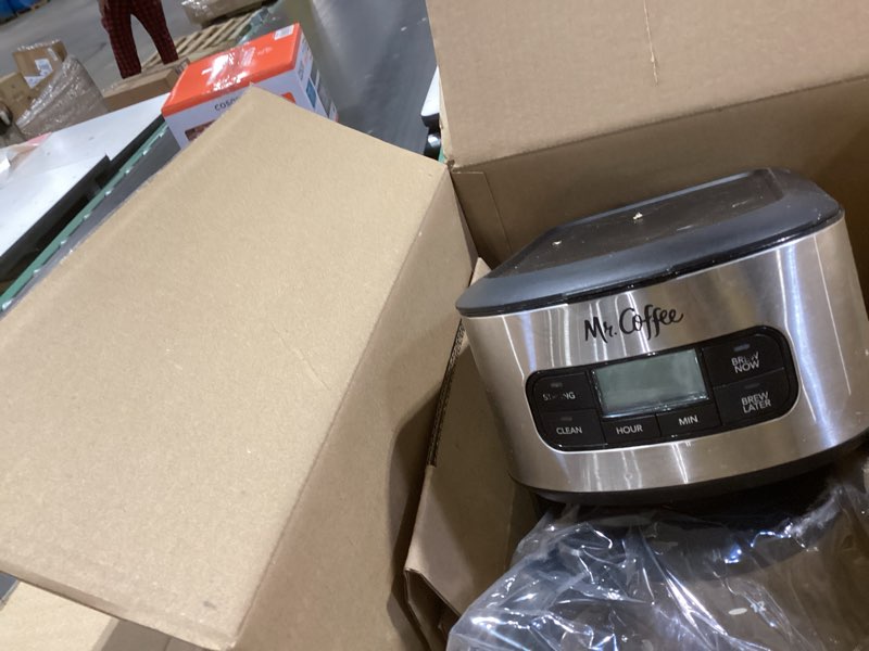 Condition photo showing As Is for black and decker black+decker 12-cup mill and brew coffeemaker, black, cm5000b 12-cup coffee system