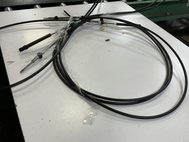 Condition photo showing As Is for 2pcs boat throttle and shift cables compatible with mercury mercruiser marine force outboard engine 600a/4000 series controller(gen 1/cc179xx, gen2/cc189xx) 16ft gen 1