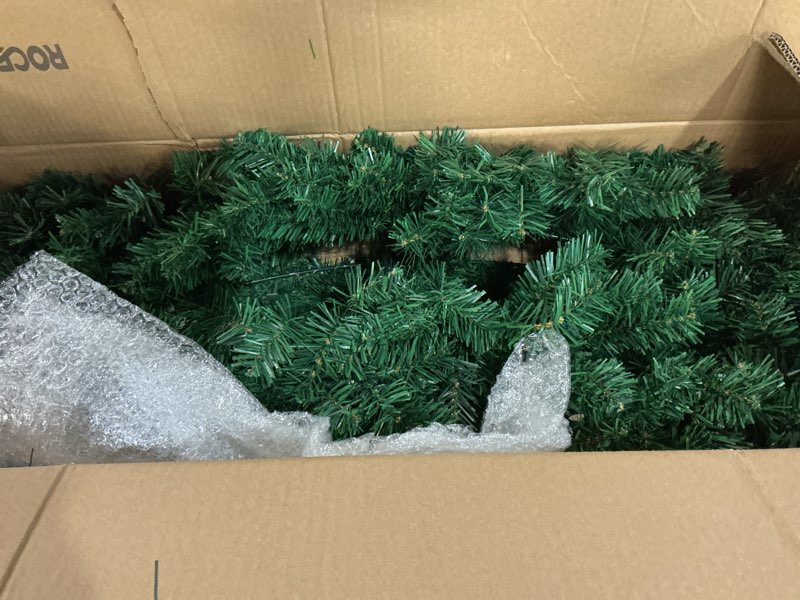 Condition photo showing Good Condition for ROCEEI 60 Inch Extra Large Artificial Pre Lit Fir Christmas Wreath with Large Red Bow Holiday Accent Decoration Door LED Christmas Wreath for Outdoor Window Wall Decor, Power Plug in