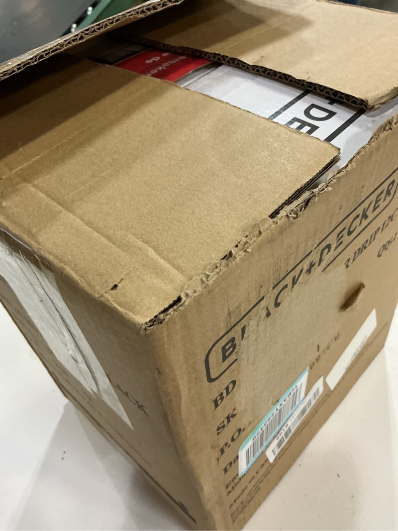 Condition photo showing As Is for BLACK+DECKER 12-Cup Digital Coffee Maker, Programmable, Washable Basket Filter, Sneak-A-Cup, Auto Brew, Water Window, Keep Hot Plate, Black Black coffeemaker