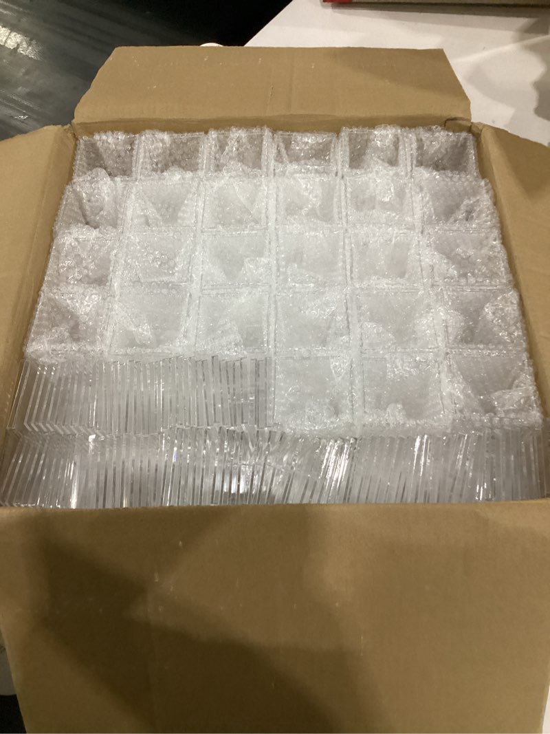 Condition photo showing Good Condition for thyle 100 pieces clear acrylic box with lid 2.6 x 2.6 x 2.6 inch small plastic square cube containers mini clear display box acrylic gift box storage box for candy pill tiny jewelry gifts
