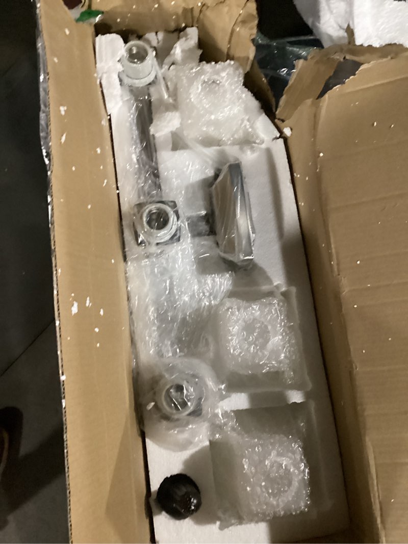 Condition photo showing Good Condition for moen voss brushed nickel 3-light dual-mount bathroom vanity fixture with frosted glass, bath lighting above sink, yb5163bn brushed nickel light fixture