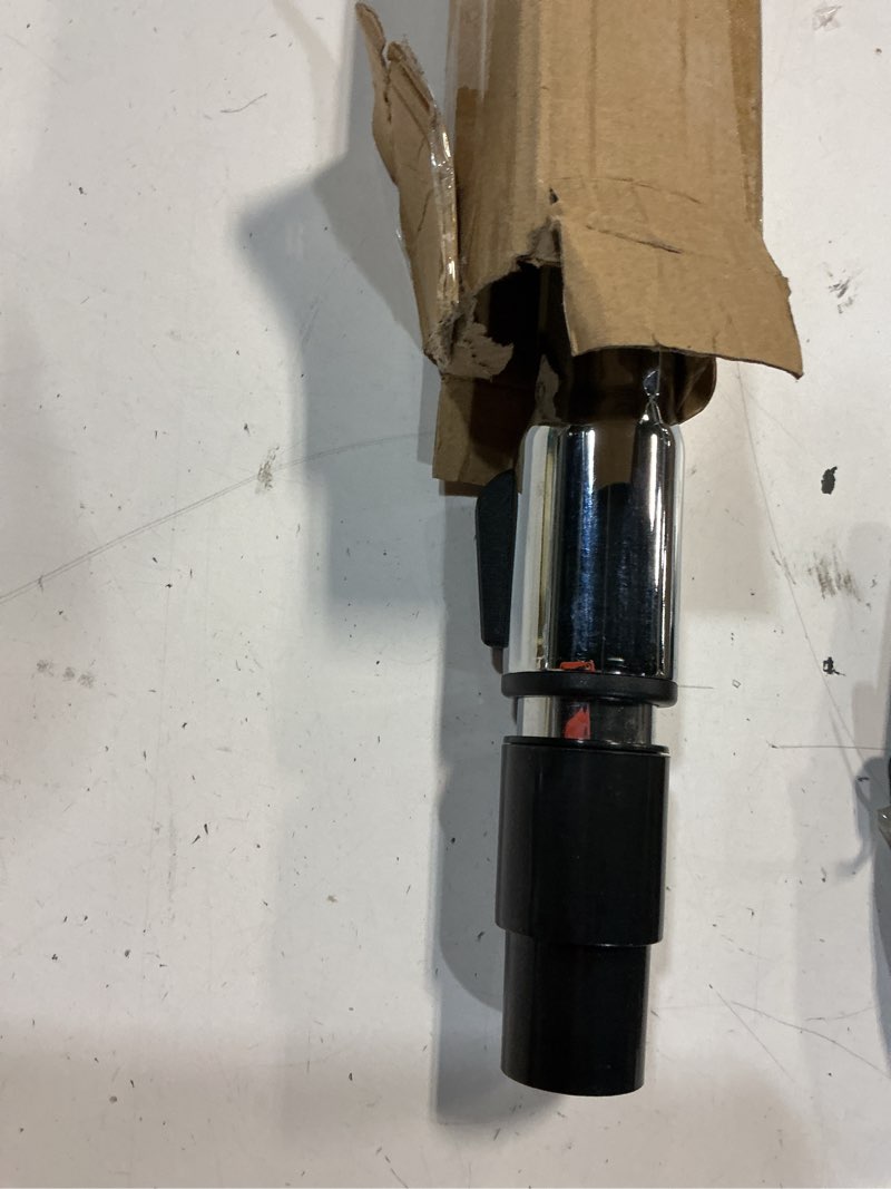 Condition photo showing As Is for replacement vacuum wand hose - adjustable length (32mm/1.25") chrome-plated metal tube w/adapter - fits hoover, electrolux, kenmore, dirt devil (not for miele)