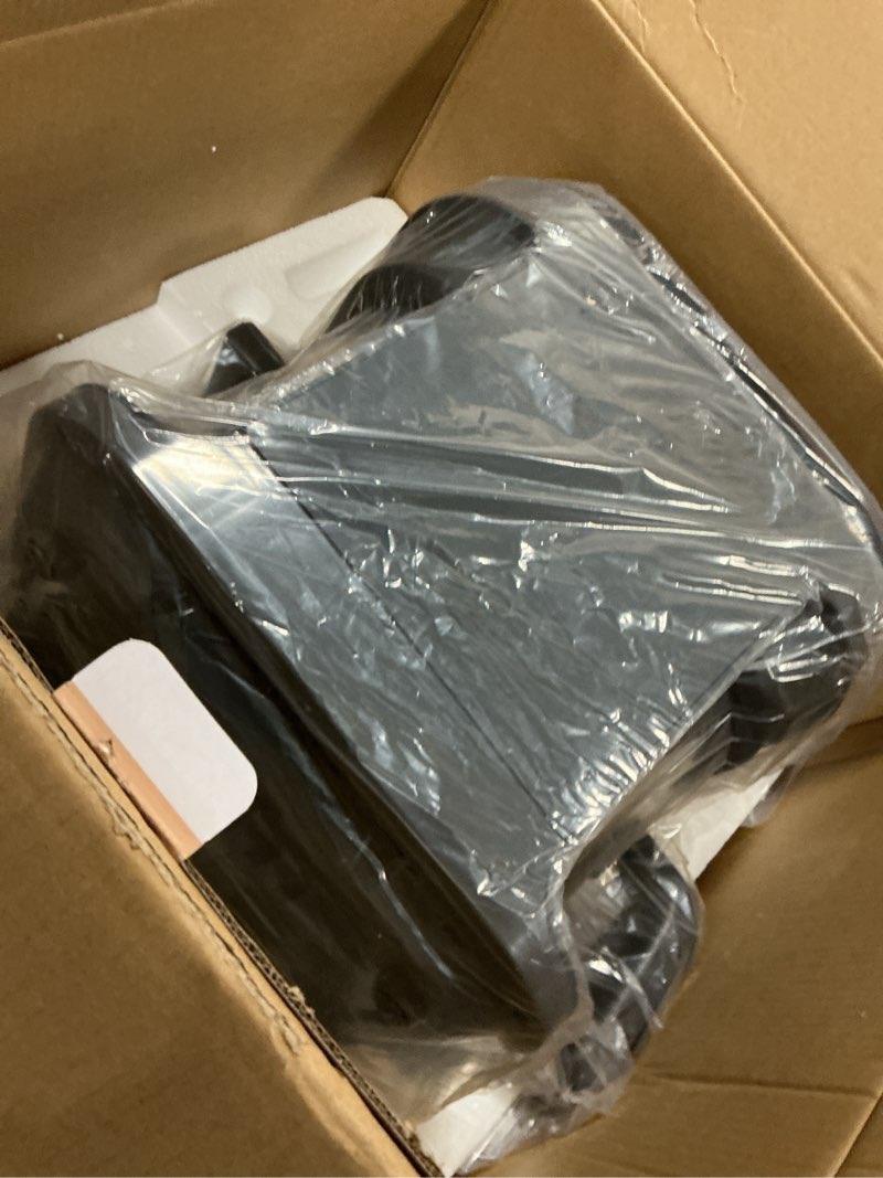 Condition photo showing New/Like New for Nutrichef 5.8 Quart Air Fryer | 8-1 Preset Cook Modes | Transparent Fry Bowl for Best Cooking Results | Cook Shrimp, Steak, Fries, Wings, Chicken & More | Precise Temperature Control & Time | Grey