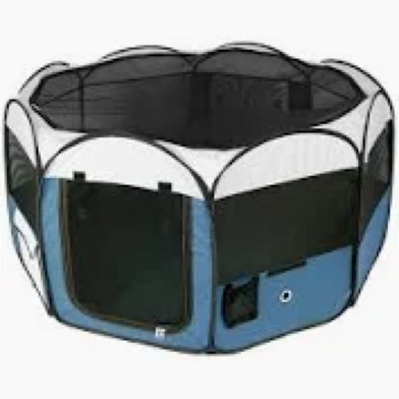 goozii pet cat playpen for indoor cats enclosed, puppy dog play pen for outdoor travel camping (medi