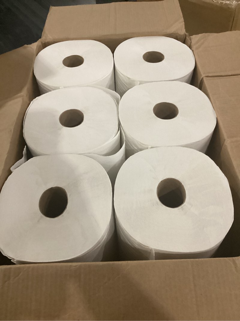 Condition photo showing New/Like New for pacific blue basic recycled paper towel rolls by gp pro (georgia-pacific), white, 26601, 800 feet per roll, 6 rolls per case 6 rolls- 800 feet/roll