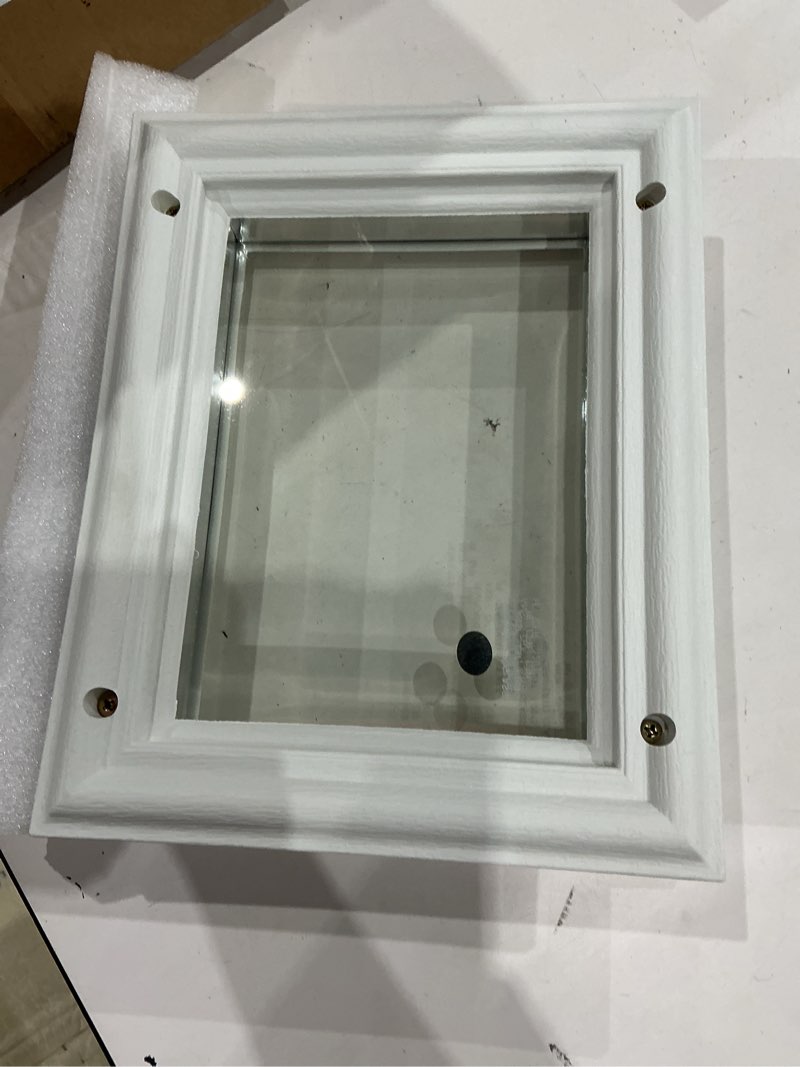Condition photo showing Good Condition for pushglossy 10 x 8 entry door clear glass insert low-e 1 lite white frame easy to install window grille inserts for garage replacement double panels glass windows exterior door frame replacement kit 1 lite 10 x 8