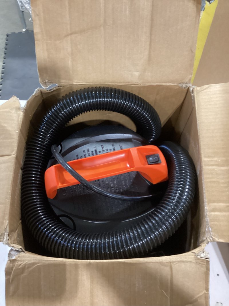 black+decker shop vacuum wet and dry, small shop vac with accessories, 1 gallon 1.5 peak hp, wall mo