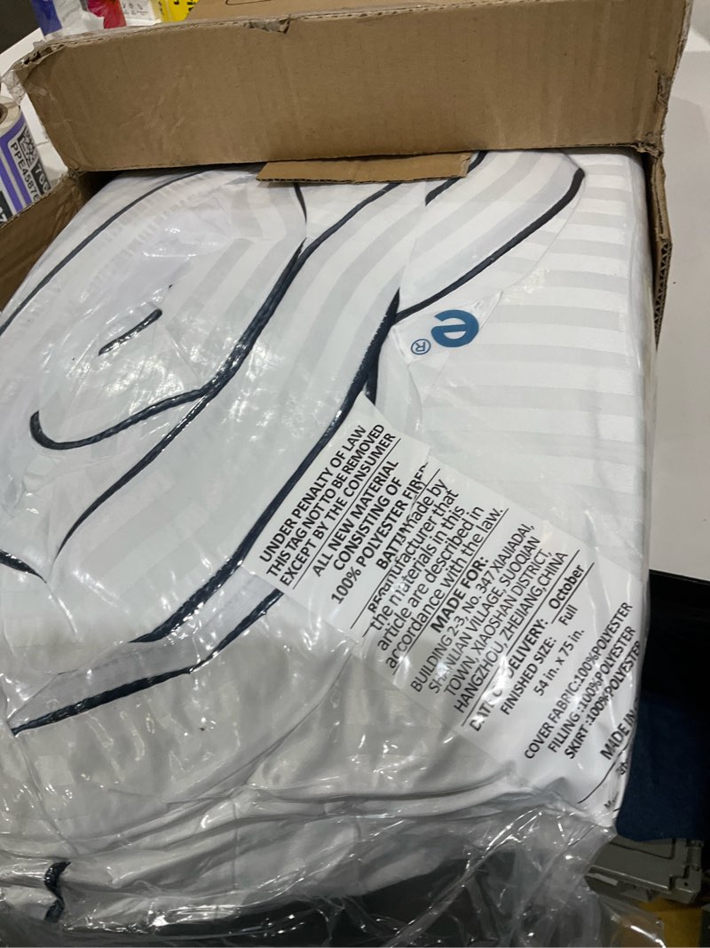 Condition photo showing Good Condition for BEDLORE Full Mattress Topper, Thick Pillow Top Pad for Back Pain Relief, Cooling Soft Mattress Cover with Deep Pockets 6-15 inch White Full