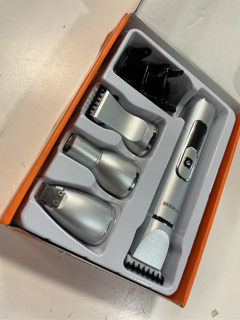 Condition photo showing Good Condition for oneisall 4 in 1 dog grooming kit with lcd display, dog hair trimmer for paw nail grinder, rechargeable cordless low noise ipx7 waterproof pet clippers silver