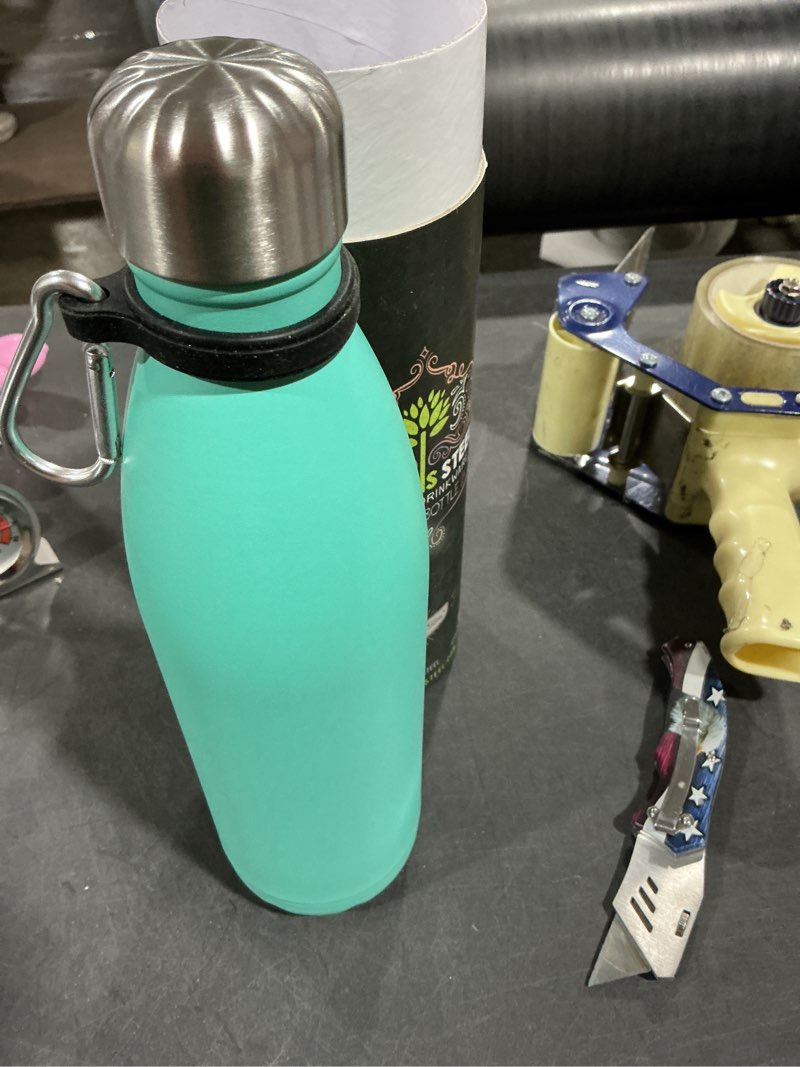 Condition photo showing New/Like New for Greens Steel Stainless Steel Water Bottle - 25 oz, Blue | Vacuum Insulated Double Wall with Screw Lid/Leak Proof | Thermal Travel Sports Canteen Coffee Flask Blue 25 Ounces