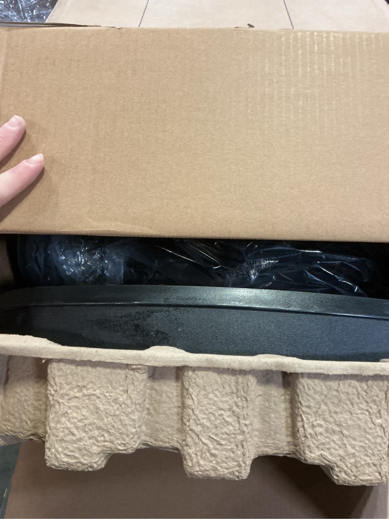 Condition photo showing Good Condition for Ninestars DZT-50-13R Automatic Touchless Dual Compartment Motion Sensor Trash Can/Recycler, 13 Gal 50L, Stainless Steel Base (Oval, Black/Silver Lid) 13 Gal Trash Can