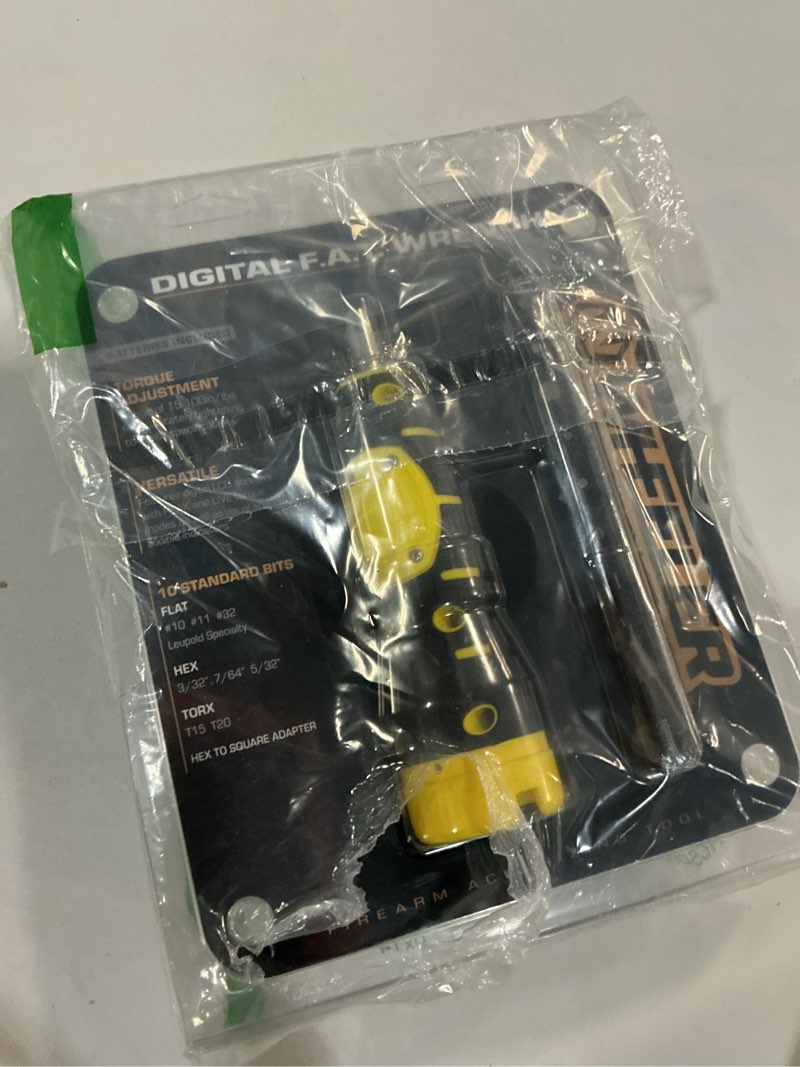 Condition photo showing New/Like New for wheeler digital fat (firearms accurizing torque) wrench with interchangeable bits and lcd display for firearm maintenance, gunsmithing, rc vehicles, drone, mechanic work, and more