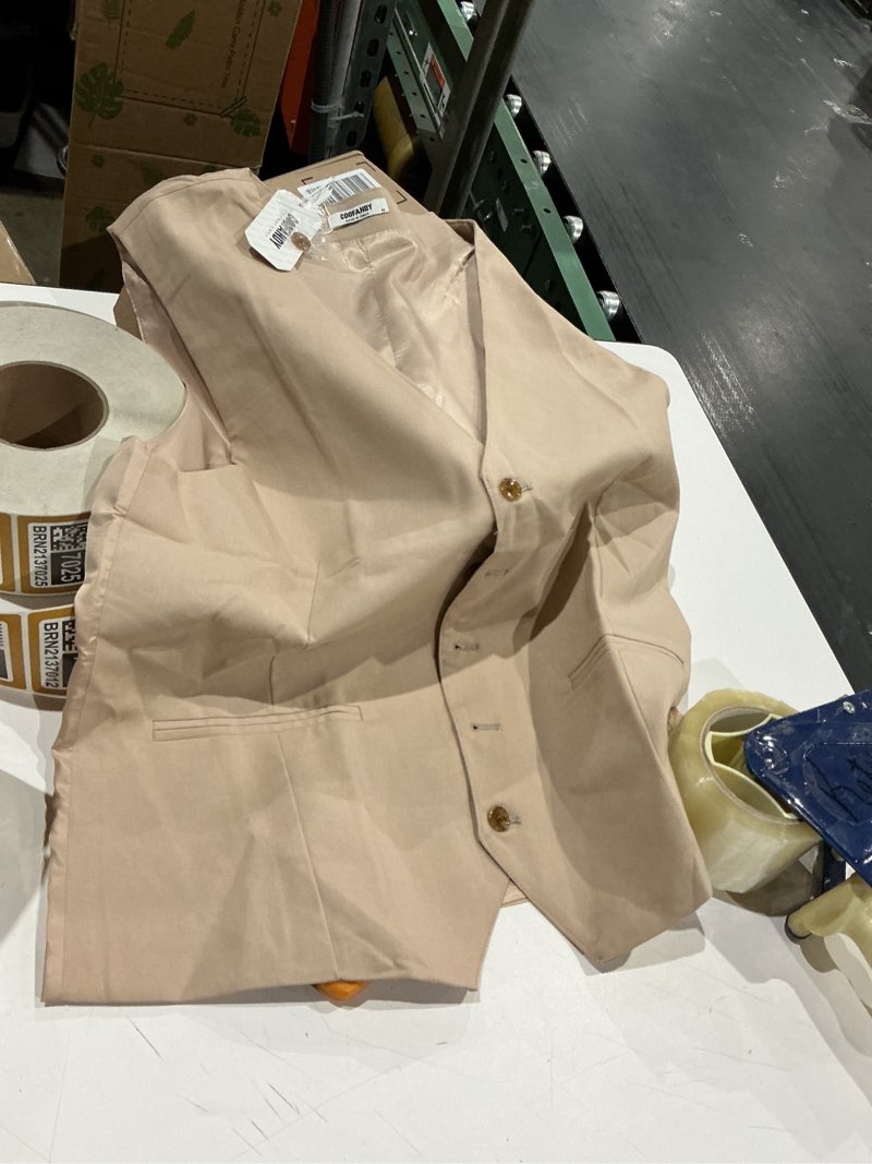 Condition photo showing Good Condition for (item similar ))qinsen womens v neck vest top sleeveless button down fully lined solid going out crop tops  beige