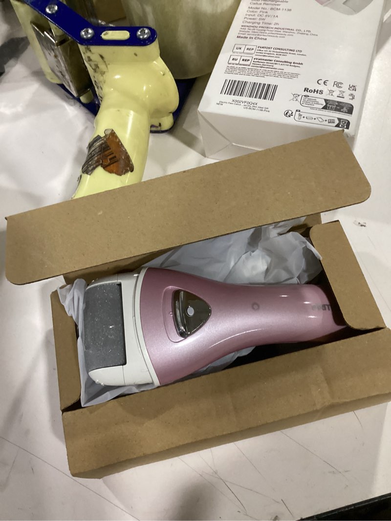Condition photo showing New/Like New for electric feet callus removers rechargeable,portable electronic foot file pedicure tools, electric callus remover kit,professional pedi feet care perfect for dead,hard cracked dry skin 002-pink