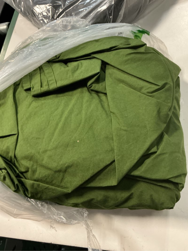 Condition photo showing Good Condition for doz 100% long staple cotton sheet sets, classic crisp percale weave, breathable, matte finish, hotel style, durable, 4pc – 2 pillowcases 1 fitted 1 flat (forest, king) king - 4pc with flat sheet forest