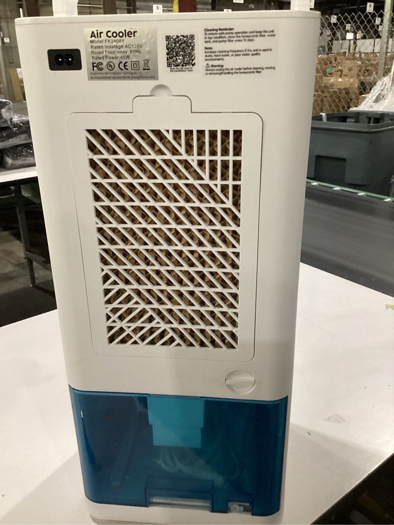 Condition photo showing As Is for Portable Windowless Air Conditioners, 3-IN-1 Swamp Cooler, Evaporative Air Cooler, 6 Speeds & 3 Modes, 3-Gal Water Tank for Cooling, 20 FT/S Remote Control, Portable Air Cooler for Indoors