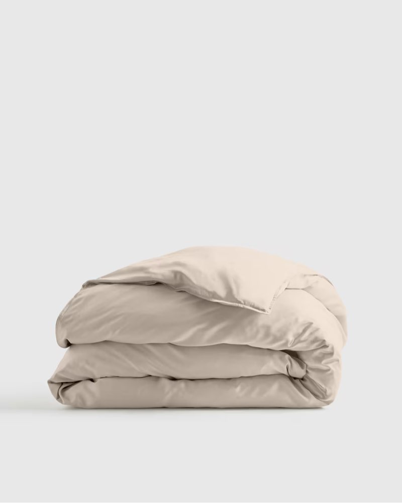 quince bamboo duvet cover king/cal king sand 