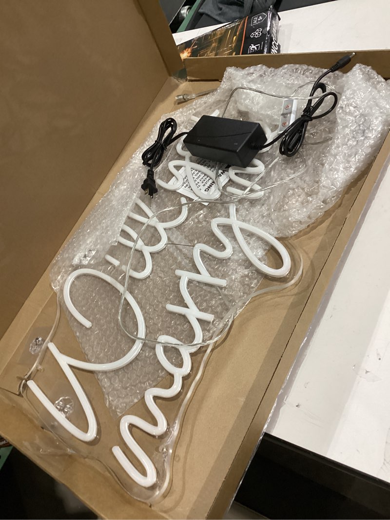 Condition photo showing Good Condition for sylhome large will you marry me ? led neon light sign 23.6 inches hanging proposal wedding party wall sign decor engagement valentines day for girlfriend bridal shower 12v 23.6"x14.2"