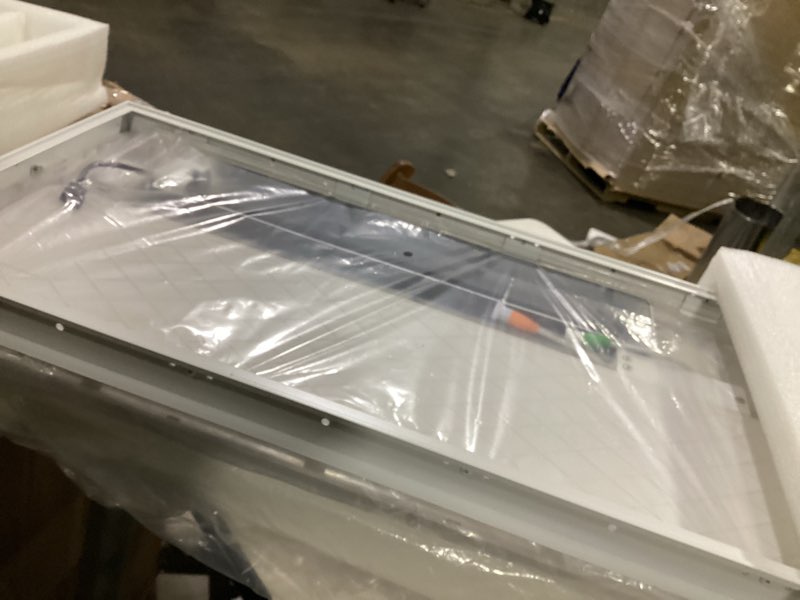 Condition photo showing As Is for bathroom fan with light and 1900w heater, 180 cfm ventilation, remote control,quiet exhaust, 4-in-1 design for heating, lighting, ventilation & air circulation for comfort in any season 1900w white