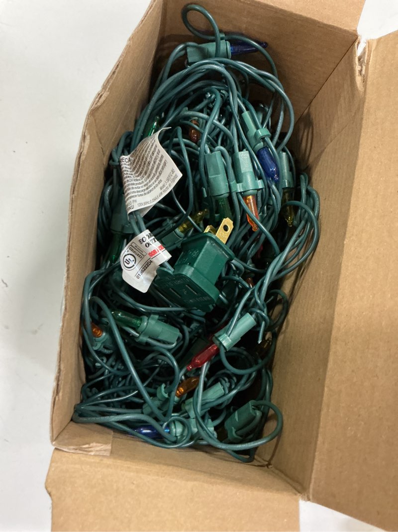 Condition photo showing As Is for GE StayBright 150-Light Multicolor LED Net Mini Christmas Light Set - 4 x 6 Feet