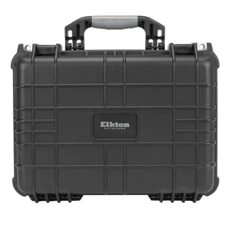 Elkton Outdoors Hard 2-Gun Case -Holds 2 Handguns and 14 Magazines - Black