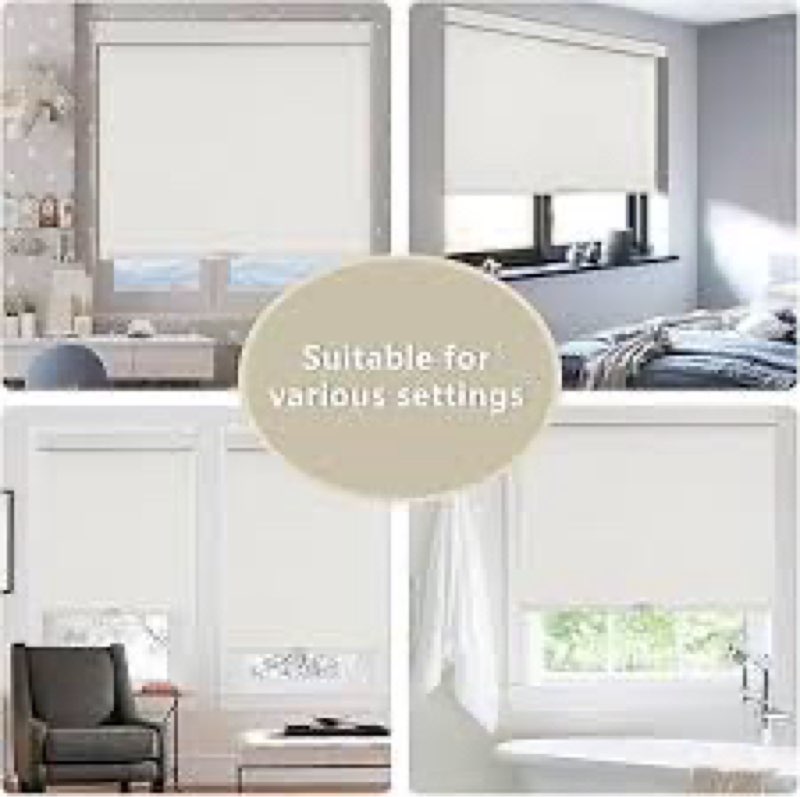sunoff cordless blackout roller shades blinds for windows free-stop,pull down room darkening with va