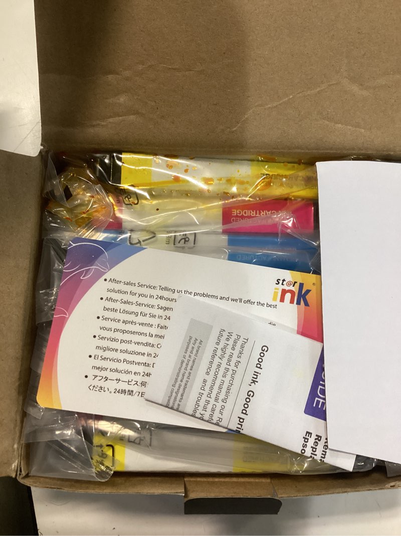 Condition photo showing As Is for starink remanufactured ink replacement for epson 822xl 822 ink cartridges compatible with epson workforce pro wf-3820 wf-3823 wf-4833 wf-4820 wf-4830 wf-4834 printer high yield & latest chip 8 packs