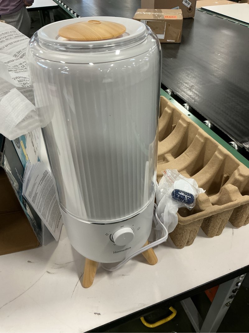 Condition photo showing New/Like New for Homedics Ultrasonic Humidifier, Bedrooms and Home Offices, 0.97-Gallon Tank, 45-Hour Runtime