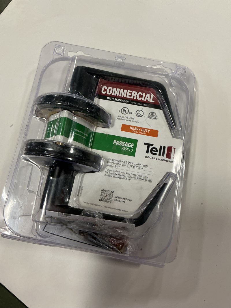 Condition photo showing As Is for Tell™ Cortland Commercial Entry Lever - Matte Black