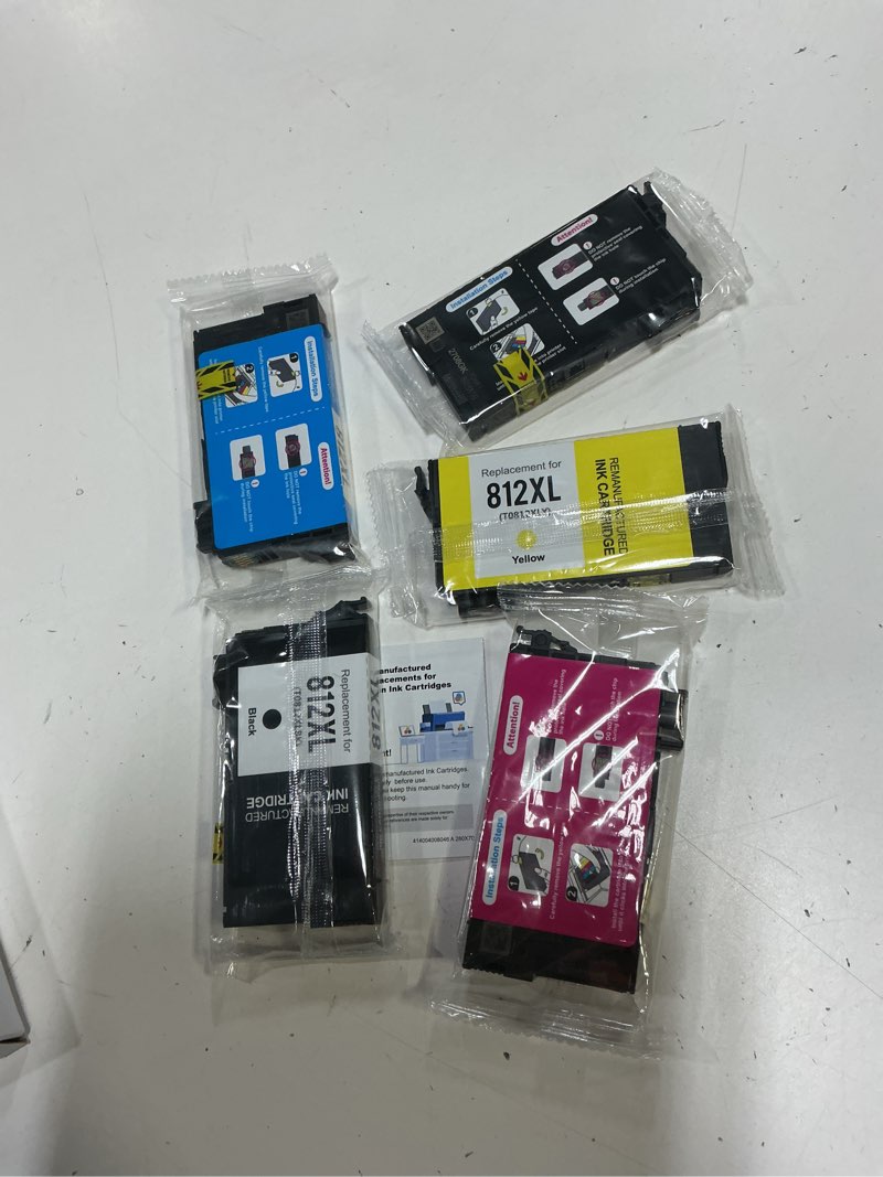 Condition photo showing New/Like New for 812xl ink cartridges remanufactured for epson 812xl ink cartridges combo pack 812xl use with workforce pro wf-7310 wf-7820 wf-7840 ec c7000 printer (2 black cyan magenta yellow, 5 pack)